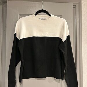 Mango Black and White Sweatshirt